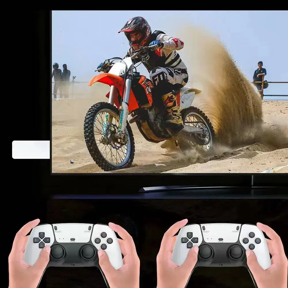 20000 + 4K HDMI TV Video Game Stick Retro Gaming Console w/ 2 Wireless Controller White Game Console