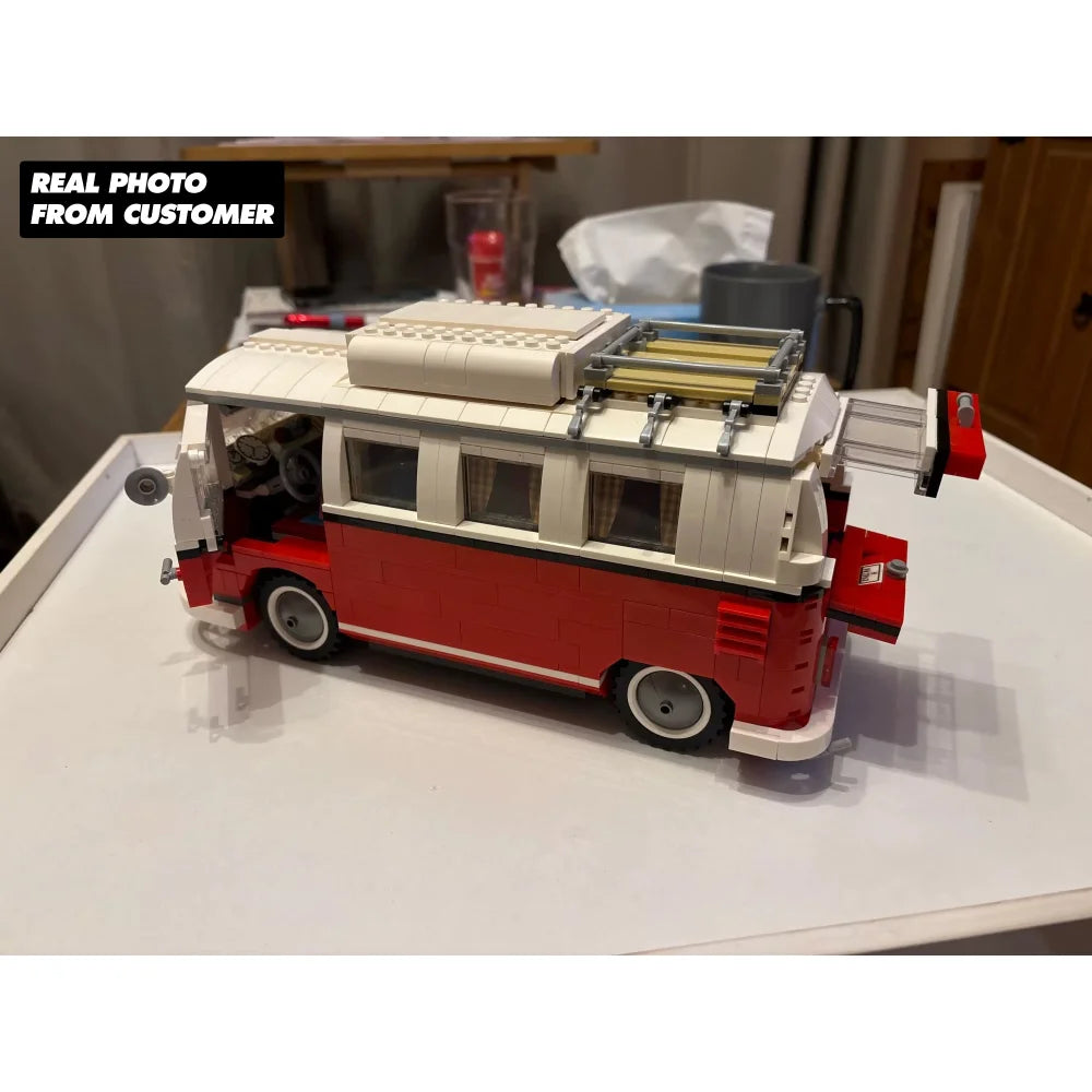 Creator Expert Volkswagen T1 Camper Van VW VDUB Red Building Kit Retired Set Volkswagen T1 Building Blocks