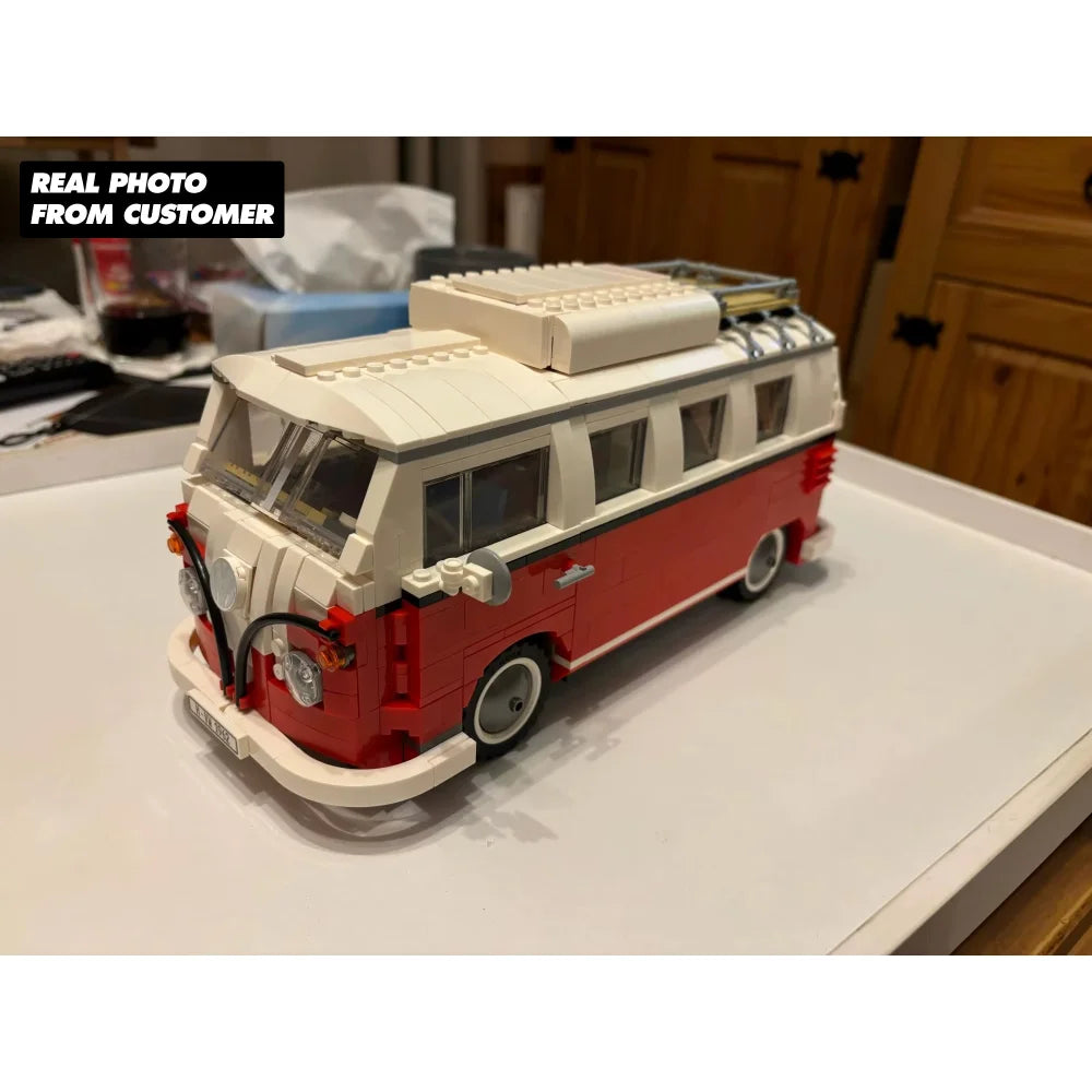 Creator Expert Volkswagen T1 Camper Van VW VDUB Red Building Kit Retired Set Volkswagen T1 Building Blocks