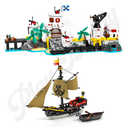 Eldorado Fortress (10320) 2509PCS Building Blocks w/ Pirate Ship & 8 Figures Eldorado Fortress / Included Building
