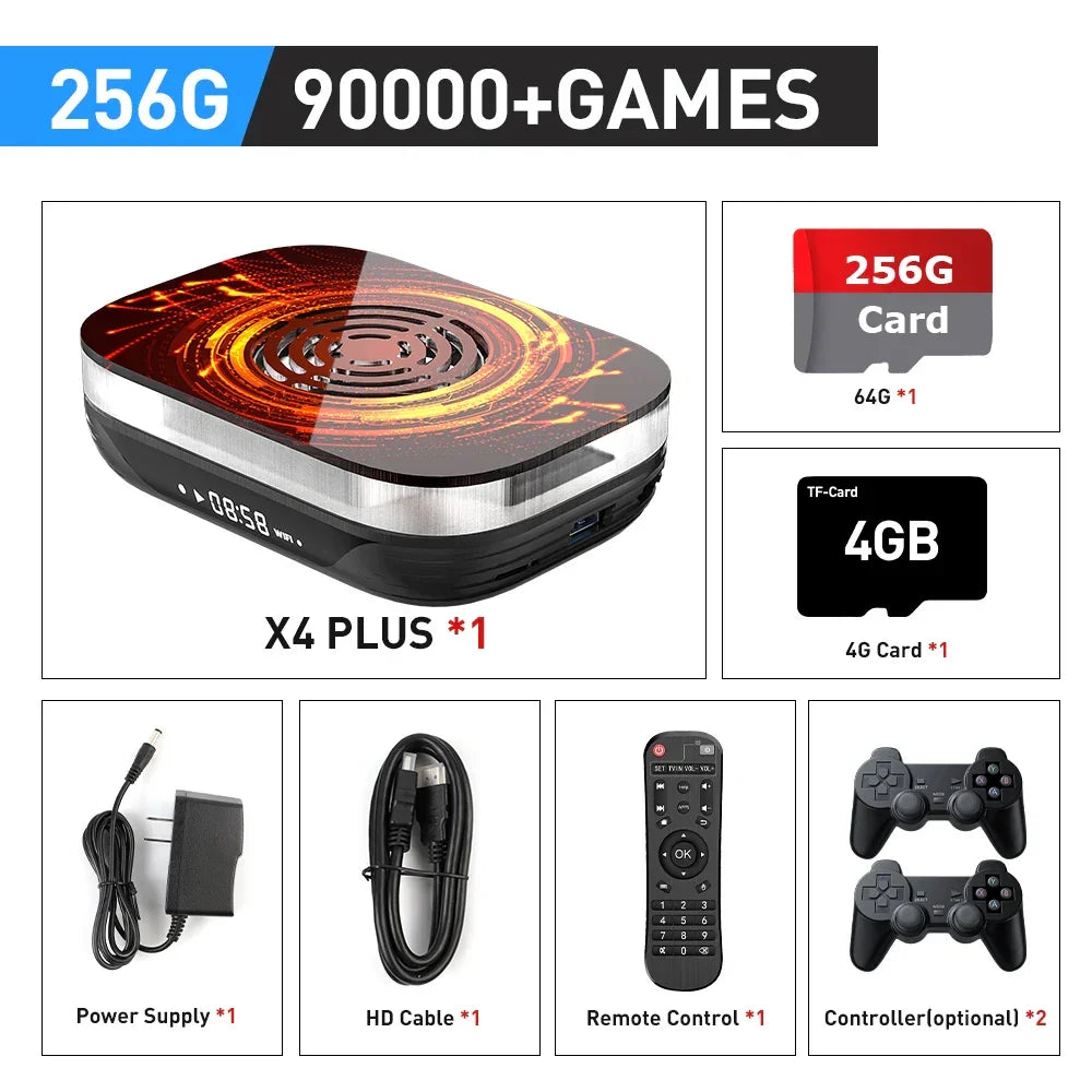 Super Console X4 Plus 256GB Ultimate Retro Game Console 90K Games 60 + Emulators Game Console