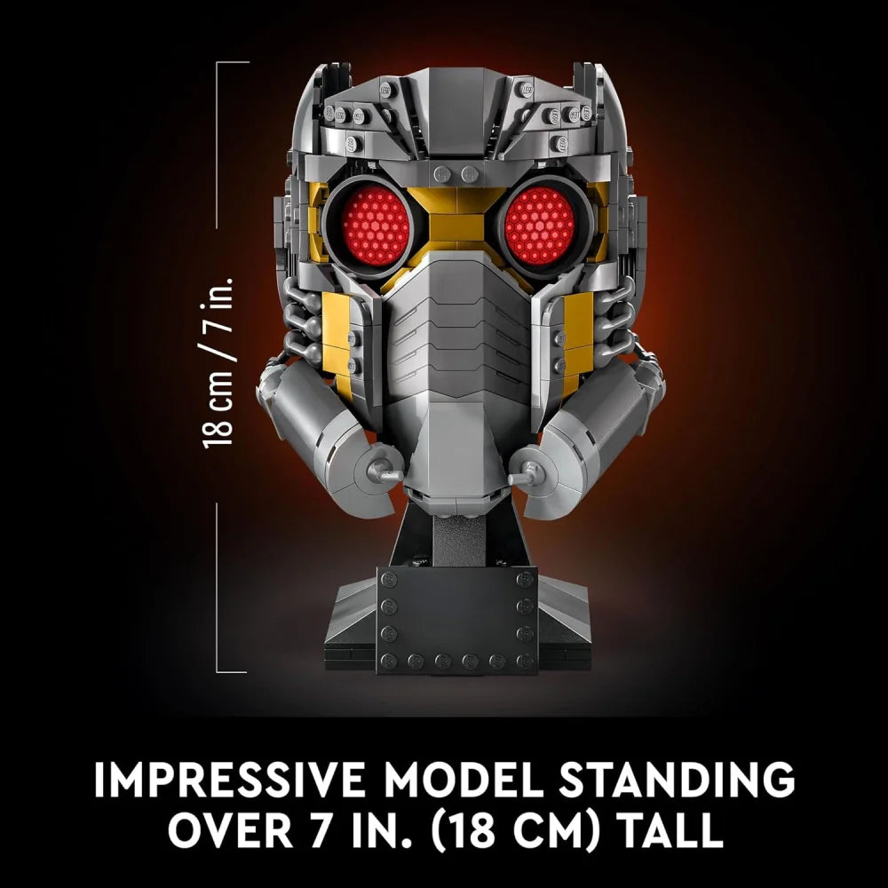 Super Heroes: Star-Lord’s Helmet Building Blocks Set 600PCS Assembly Bricks Star-Lord’s Helmet Building Blocks