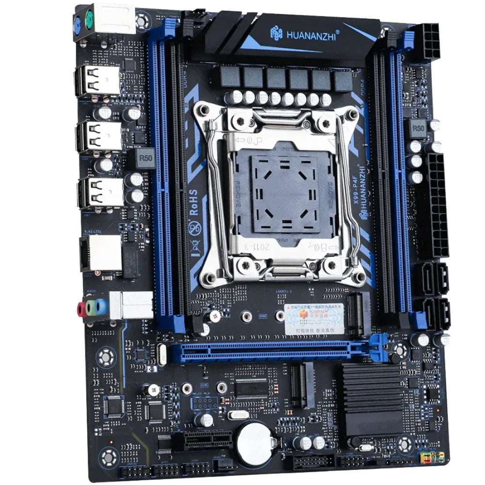 X99 P4F LGA2011-3 mATX Motherboard + Intel E5 2650 V4 CPU Support DDR4 NON-ECC Motherboard + CPU + RAM Motherboard