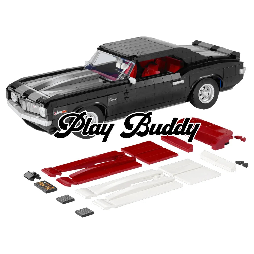 1969 Chevrolet Camaro Z28 Building Blocks Icons 1456PCS MOC Racing Car Bricks 1969 Chevrolet Camaro Z28 / 1456 Pieces