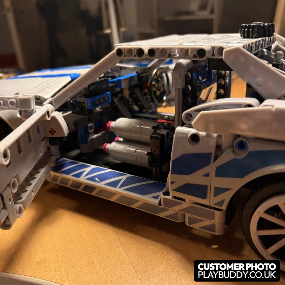 2 Fast 2 Furious Nissan Skyline GT-R R34 (42210) 1410PCS Building Blocks Nissan Skyline GT-R R34 Building Blocks