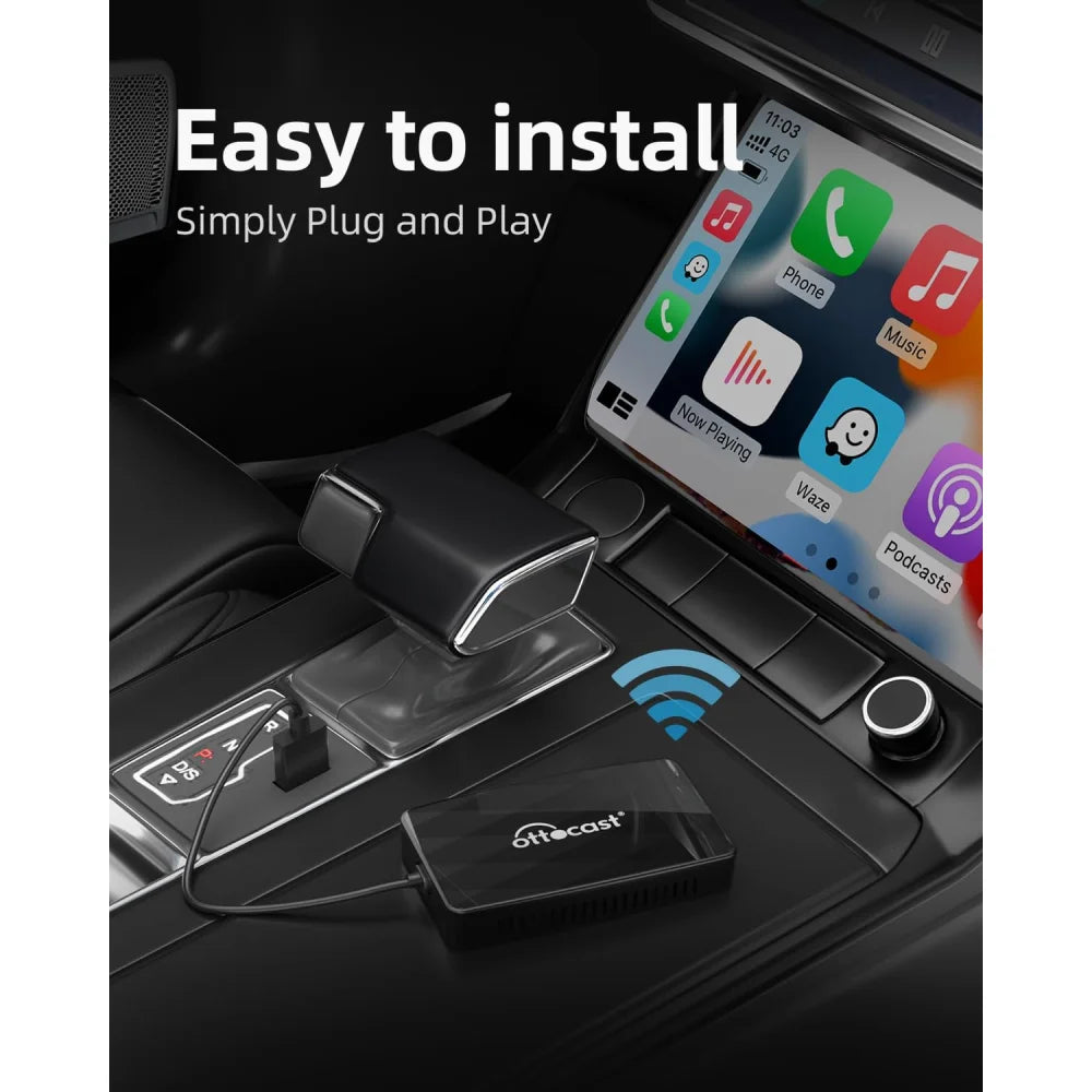 2025 Ottoadapter MX 3 In 1 Wireless CarPlay Adapter Android Auto/AirPlay Adapter Ottoadapter MX Apple CarPlay & Android