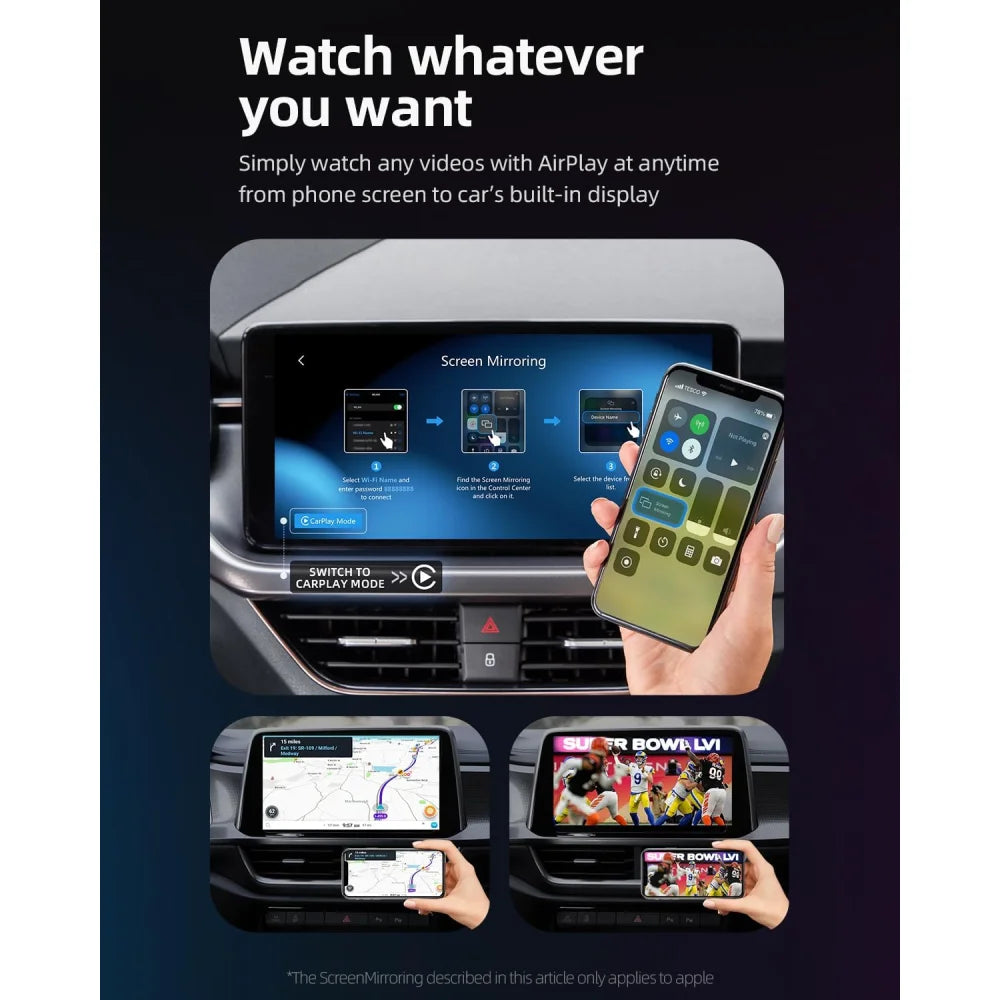 2025 Ottoadapter MX 3 In 1 Wireless CarPlay Adapter Android Auto/AirPlay Adapter Ottoadapter MX Apple CarPlay & Android