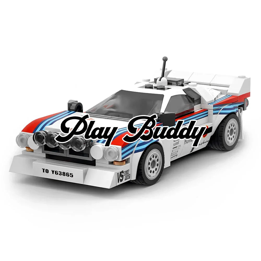 244PCS Lancia Rally 037 Martini Racing 1983 Building Blocks Assembly Bricks Lancia Rally 037 Building Blocks
