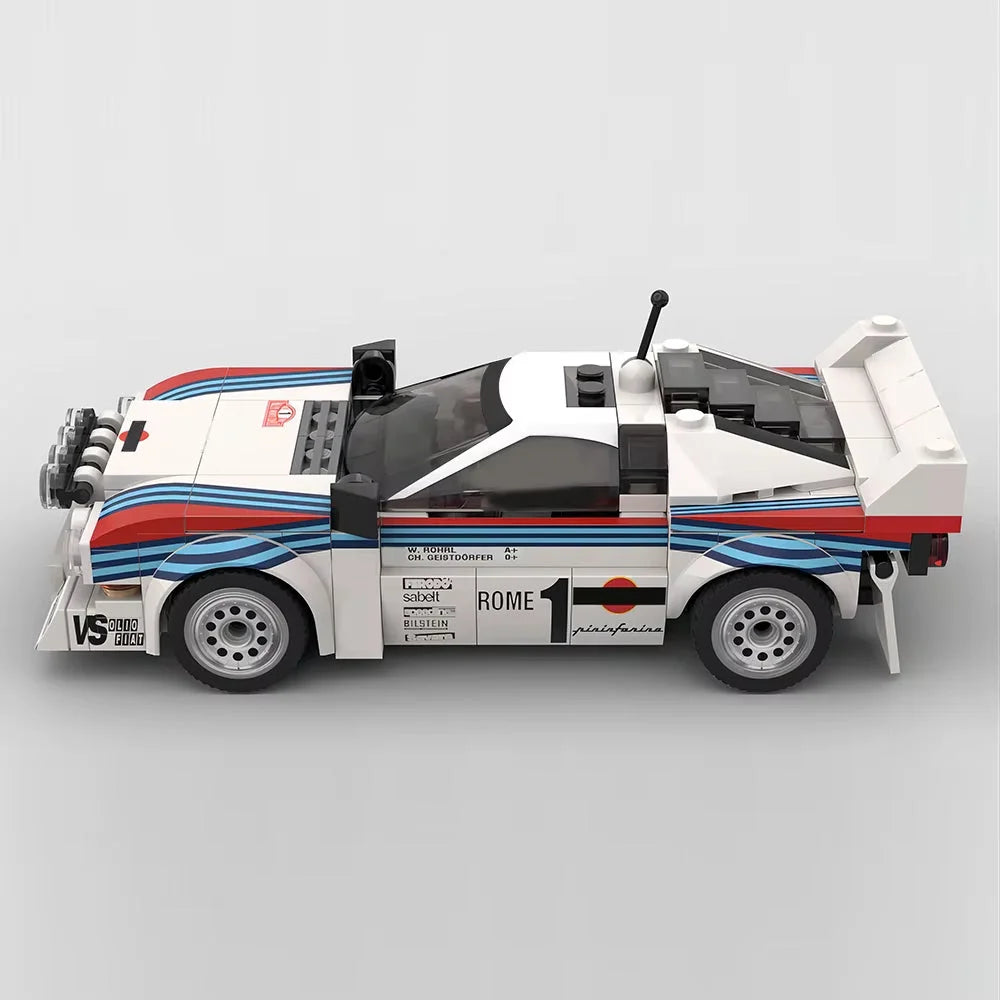 244PCS Lancia Rally 037 Martini Racing 1983 Building Blocks Assembly Bricks Lancia Rally 037 Building Blocks