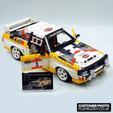 3887PCS Audi Sport Quattro S1 Rally Car 1984 Building Blocks 1:8 Scale Audi Sport Quattro S1 Rally Car Building Blocks