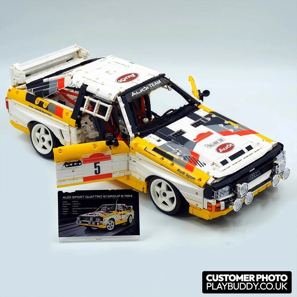 3887PCS Audi Sport Quattro S1 Rally Car 1984 Building Blocks 1:8 Scale Audi Sport Quattro S1 Rally Car Building Blocks