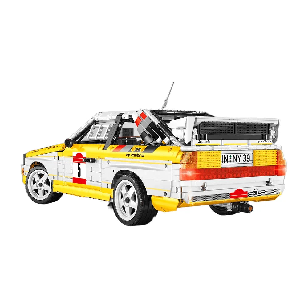 3887PCS Audi Sport Quattro S1 Rally Car 1984 Building Blocks 1:8 Scale Audi Sport Quattro S1 Rally Car Building Blocks