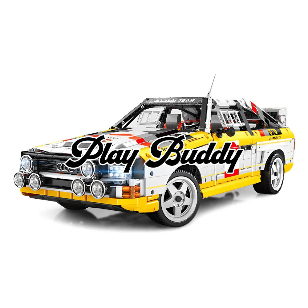 3887PCS Audi Sport Quattro S1 Rally Car 1984 Building Blocks 1:8 Scale Audi Sport Quattro S1 Rally Car Building Blocks