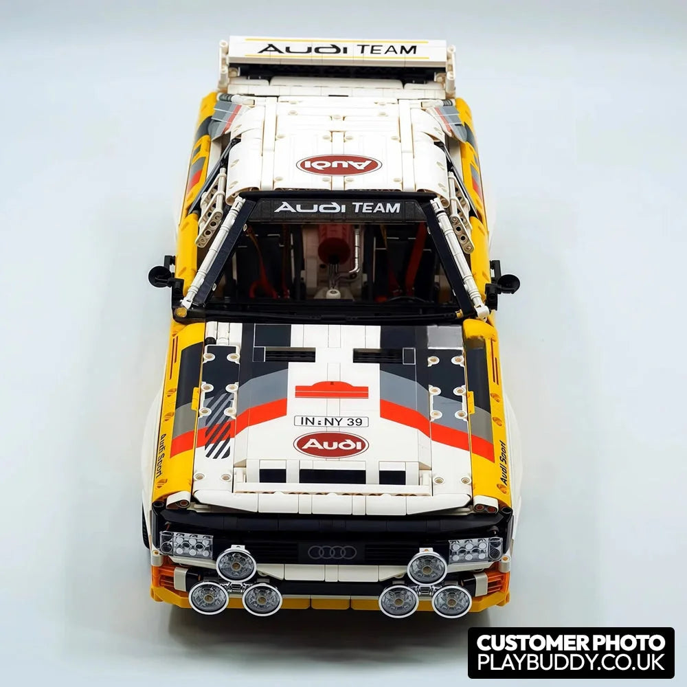 3887PCS Audi Sport Quattro S1 Rally Car 1984 Building Blocks 1:8 Scale Audi Sport Quattro S1 Rally Car Building Blocks