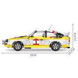 3887PCS Audi Sport Quattro S1 Rally Car 1984 Building Blocks 1:8 Scale Audi Sport Quattro S1 Rally Car Building Blocks