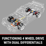 3887PCS Audi Sport Quattro S1 Rally Car 1984 Building Blocks 1:8 Scale Audi Sport Quattro S1 Rally Car Building Blocks