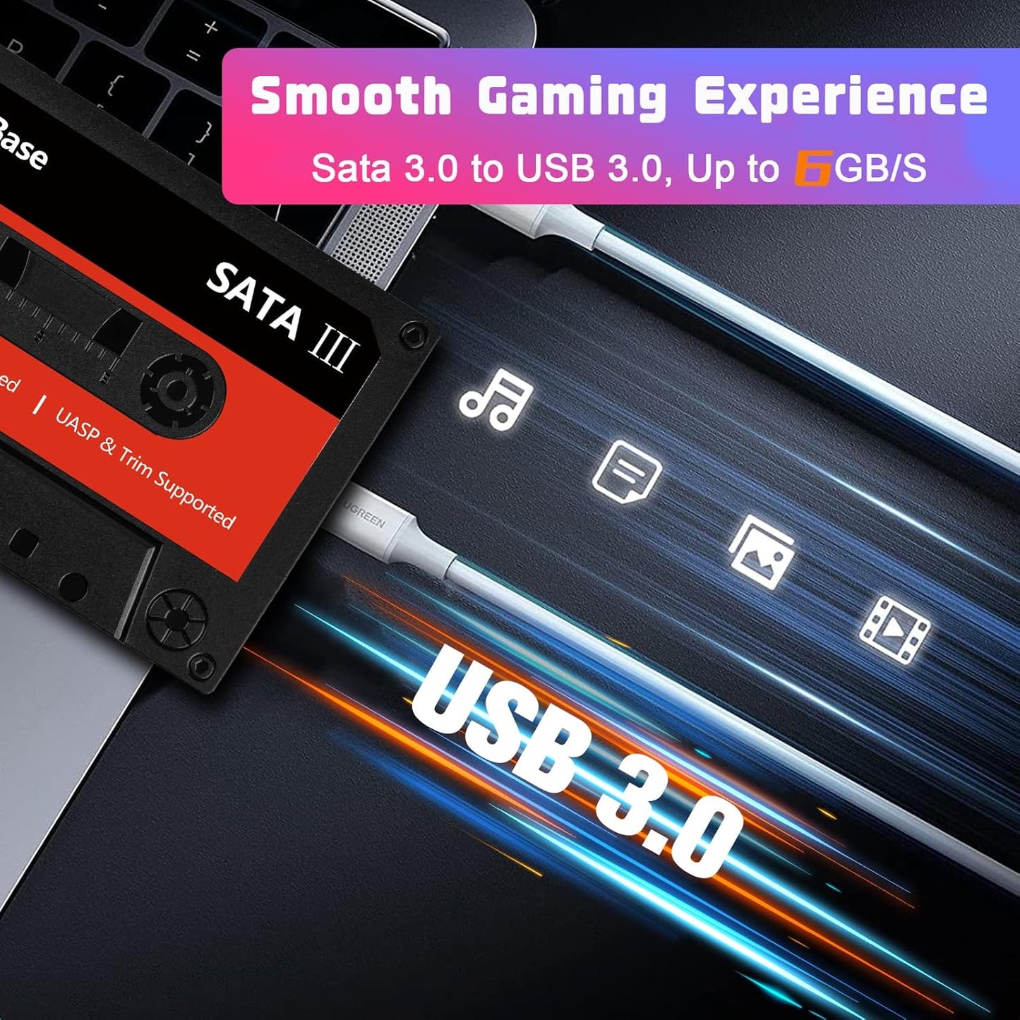 500GB Portable Gaming HDD 48,000+ Retro & AAA Games for PC - 500GB Gaming HDD - Game Consoles
