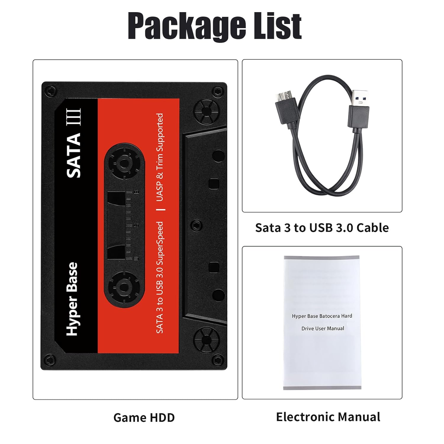 500GB Portable Gaming HDD 48,000+ Retro & AAA Games for PC - 500GB Gaming HDD - Game Consoles