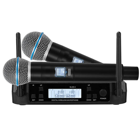 GLXD4 BETA58A Professional Wireless Microphone System w/ 2Pcs Mics