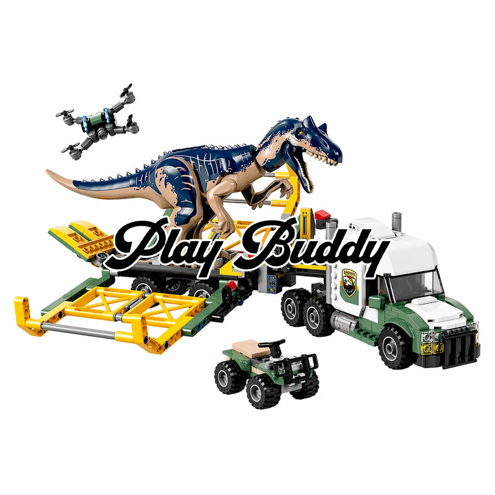 Allosaurus Transport Truck (76966) 588PCS Building Blocks w/ Figs - Allosaurus Transport Truck - Building Blocks