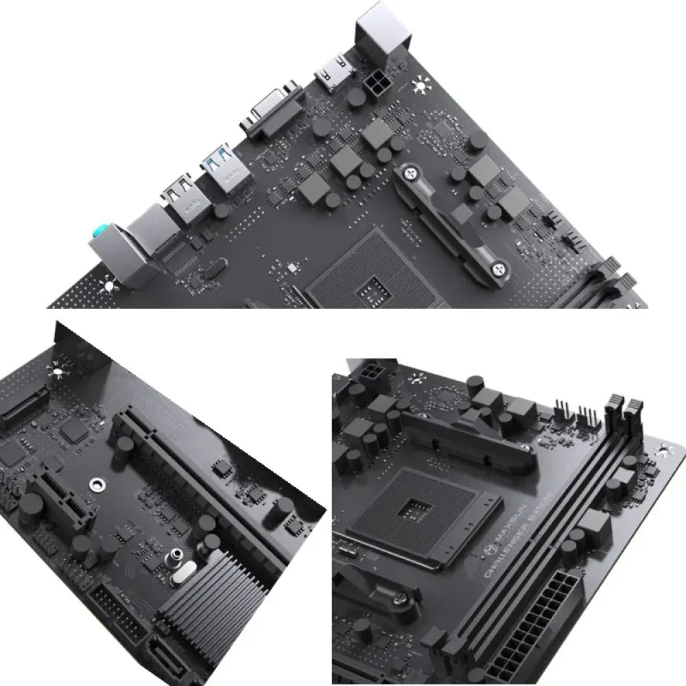 AMD B450M DDR4 M.2 NVMe PCIe 3.0 mATX Motherboard AM4 Ryzen 4500 5600 5600G CPU AMD B450M Motherboard