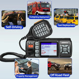 AR-318 25W Mini Ham Transceiver Car Mobile Radio Amateur Walkie Talkie Dual Band Black Walkie Talkie
