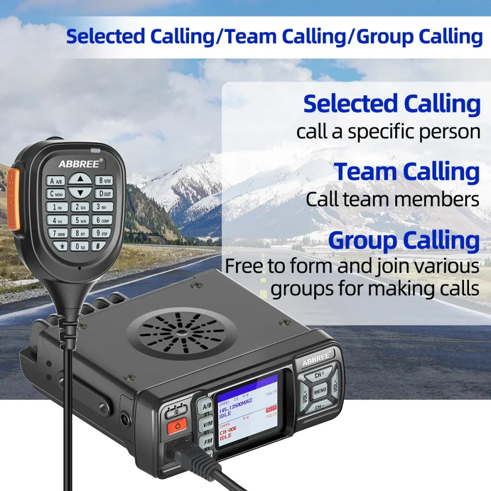 AR-318 25W Mini Ham Transceiver Car Mobile Radio Amateur Walkie Talkie Dual Band Black Walkie Talkie