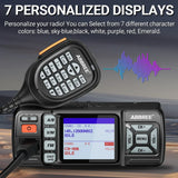 AR-318 25W Mini Ham Transceiver Car Mobile Radio Amateur Walkie Talkie Dual Band Black Walkie Talkie