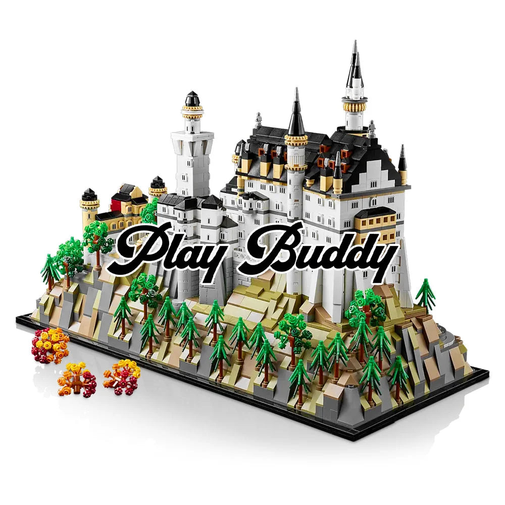 Architecture Neuschwanstein Bavarian Castle (21063) 3455PCS Building Blocks Neuschwanstein Bavarian Castle / 3455