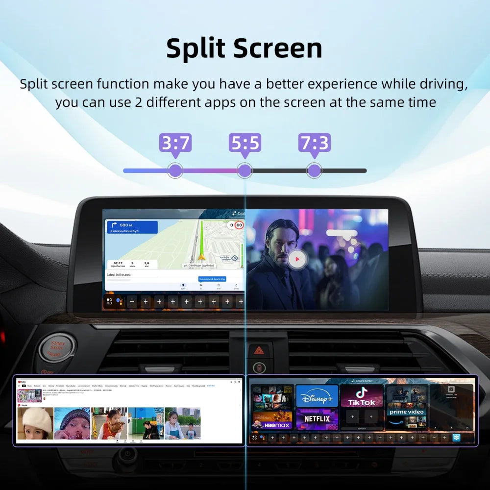 BMW Carplay AI BOX Multimedia Player Android 13 TV Box w/ YouTube & Netflix RM-KPL089B Apple CarPlay & Android Auto