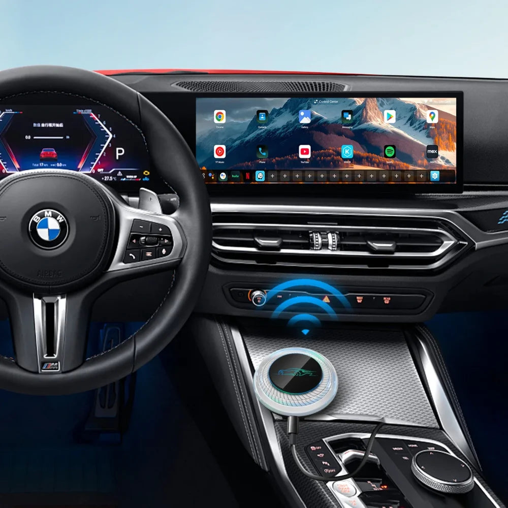 BMW Carplay AI BOX Multimedia Player Android 13 TV Box w/ YouTube & Netflix RM-KPL089B Apple CarPlay & Android Auto