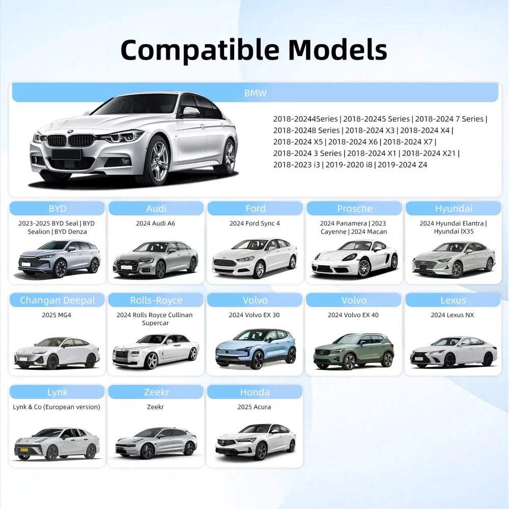 BMW Carplay AI BOX Multimedia Player Android 13 TV Box w/ YouTube & Netflix RM-KPL089B Apple CarPlay & Android Auto