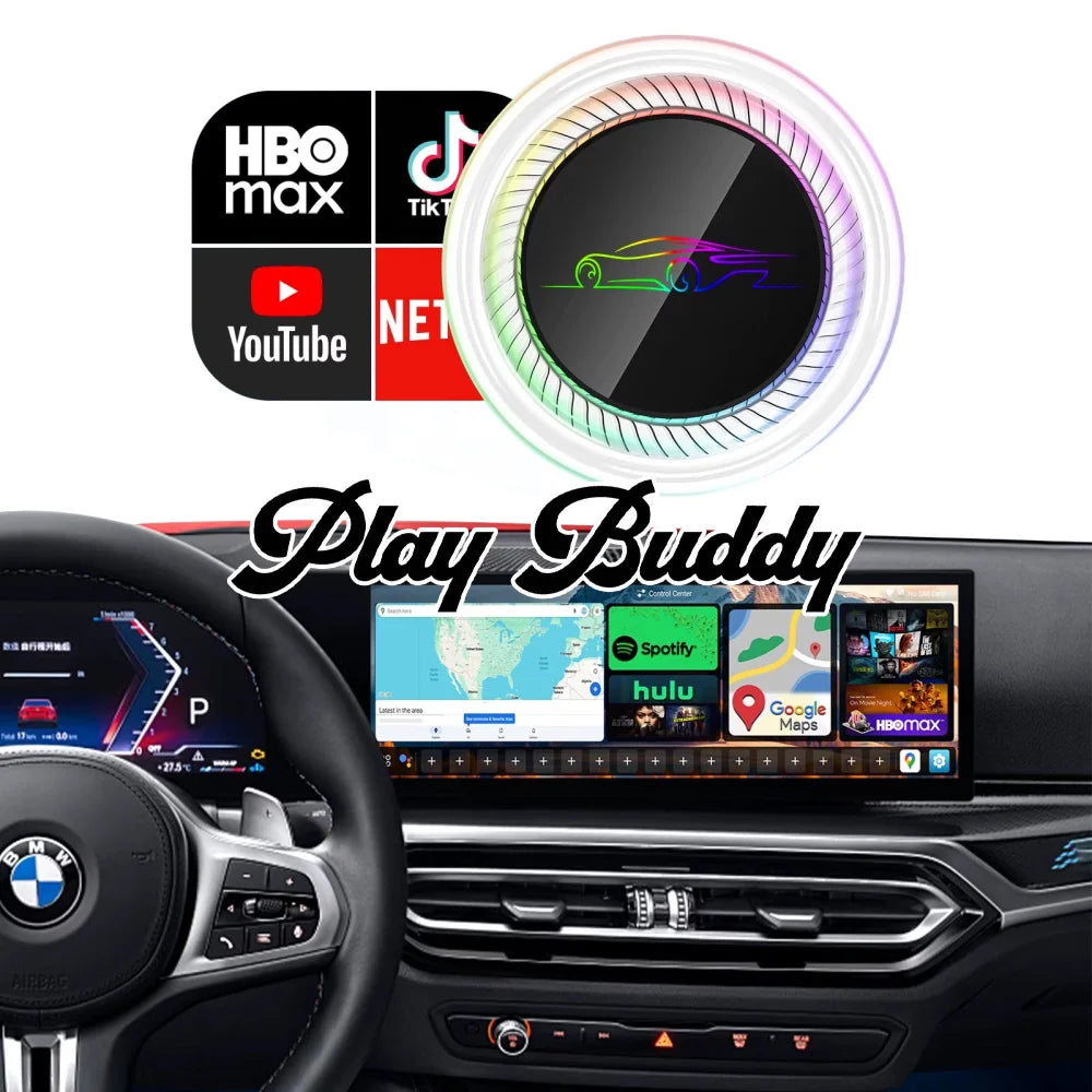 BMW Carplay AI BOX Multimedia Player Android 13 TV Box w/ YouTube & Netflix RM-KPL089B Apple CarPlay & Android Auto