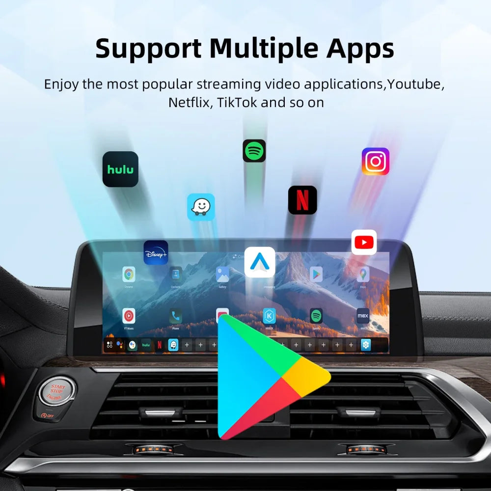 BMW Carplay AI BOX Multimedia Player Android 13 TV Box w/ YouTube & Netflix RM-KPL089B Apple CarPlay & Android Auto