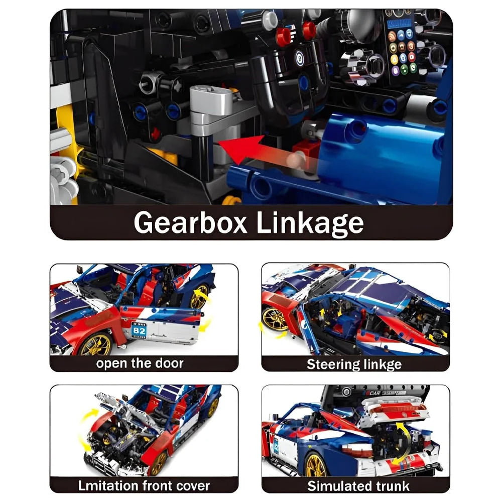 BMW M4 GT3 1:8 Sports Car 4556PCS Building Blocks MOC Bricks BMW M4 GT3 Building Blocks
