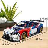 BMW M4 GT3 1:8 Sports Car 4556PCS Building Blocks MOC Bricks BMW M4 GT3 Building Blocks