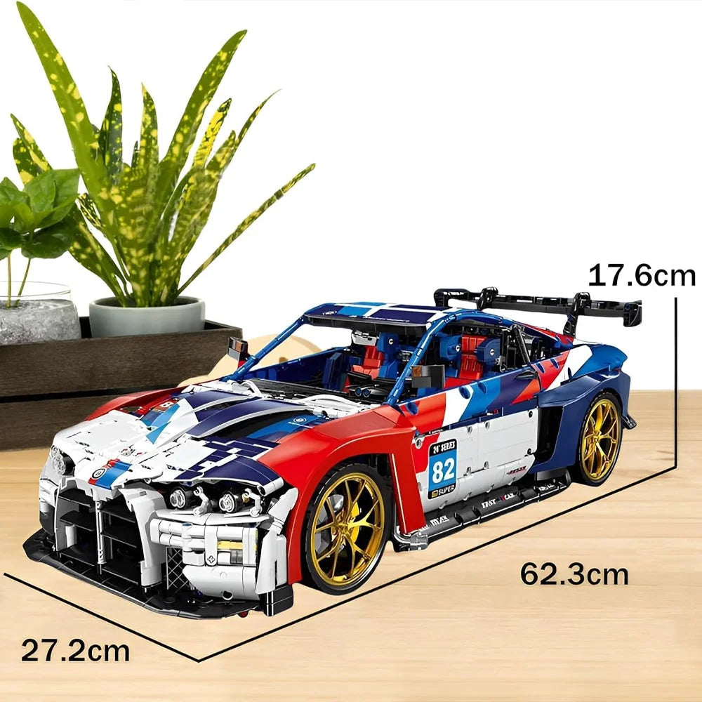 BMW M4 GT3 1:8 Sports Car 4556PCS Building Blocks MOC Bricks BMW M4 GT3 Building Blocks