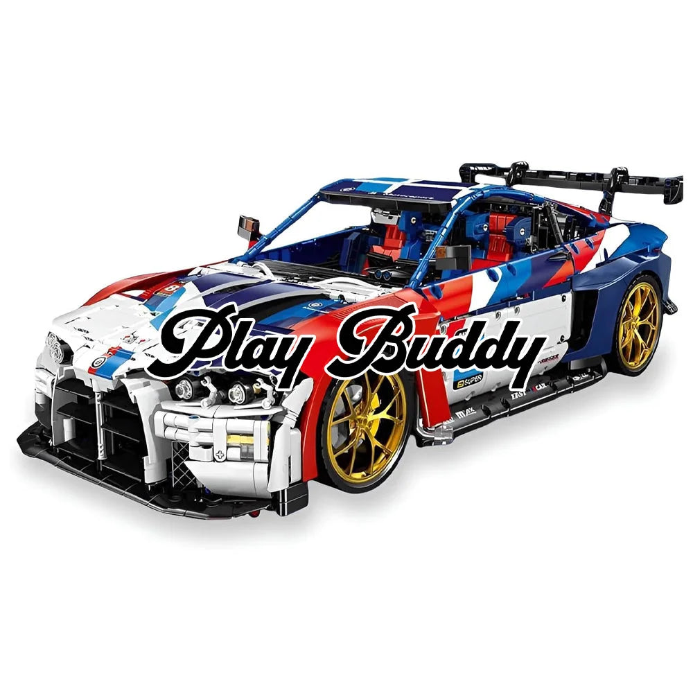 BMW M4 GT3 1:8 Sports Car 4556PCS Building Blocks MOC Bricks BMW M4 GT3 Building Blocks