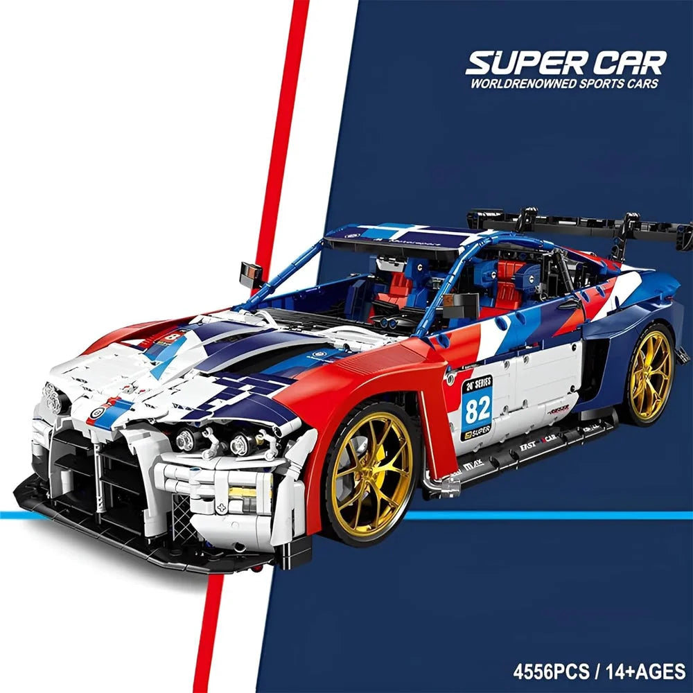 BMW M4 GT3 1:8 Sports Car 4556PCS Building Blocks MOC Bricks BMW M4 GT3 Building Blocks
