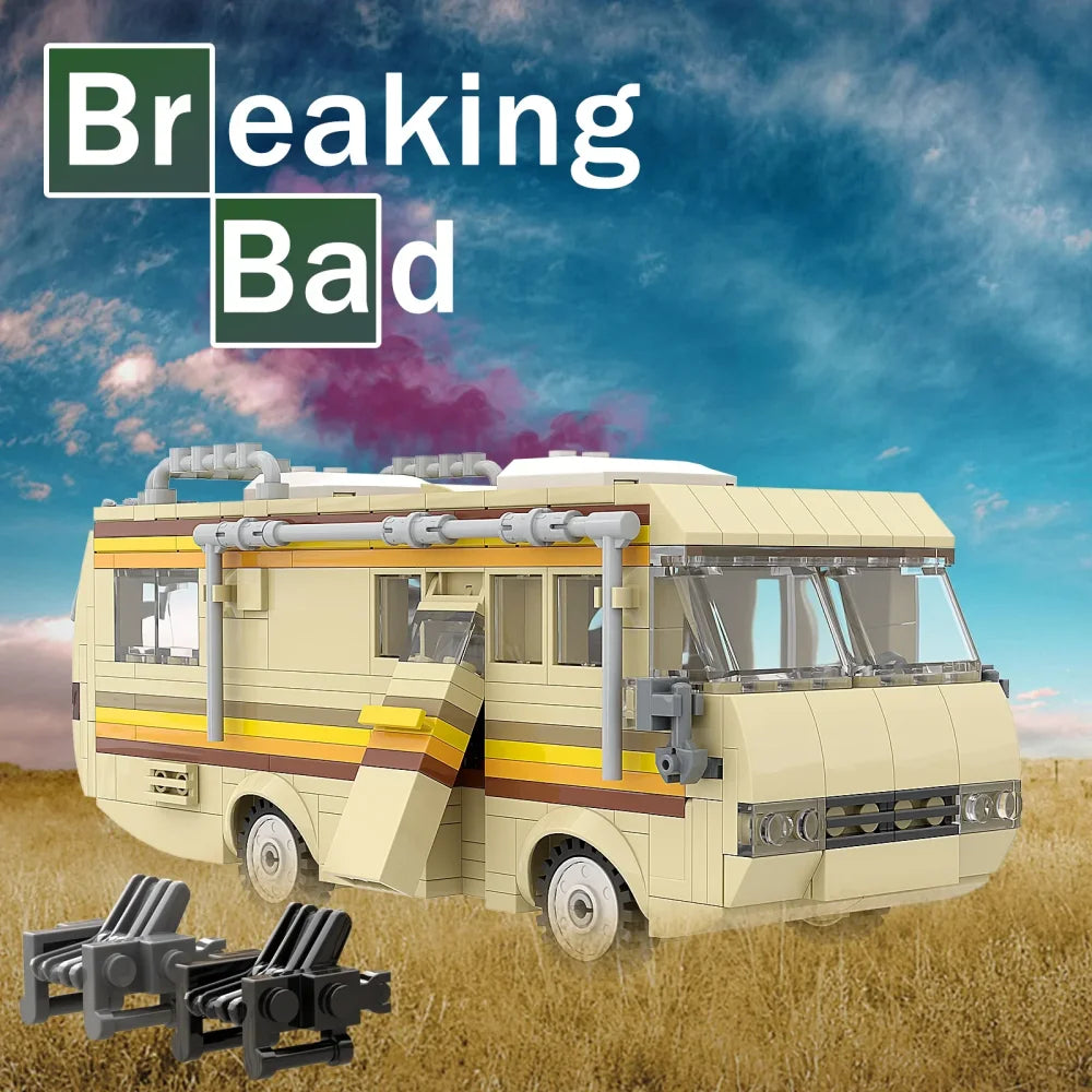 Breaking Bad RV Model Building Blocks Camper Van Collectible Vehicle Car Toy Set Breaking Bad RV / Yes Building Blocks