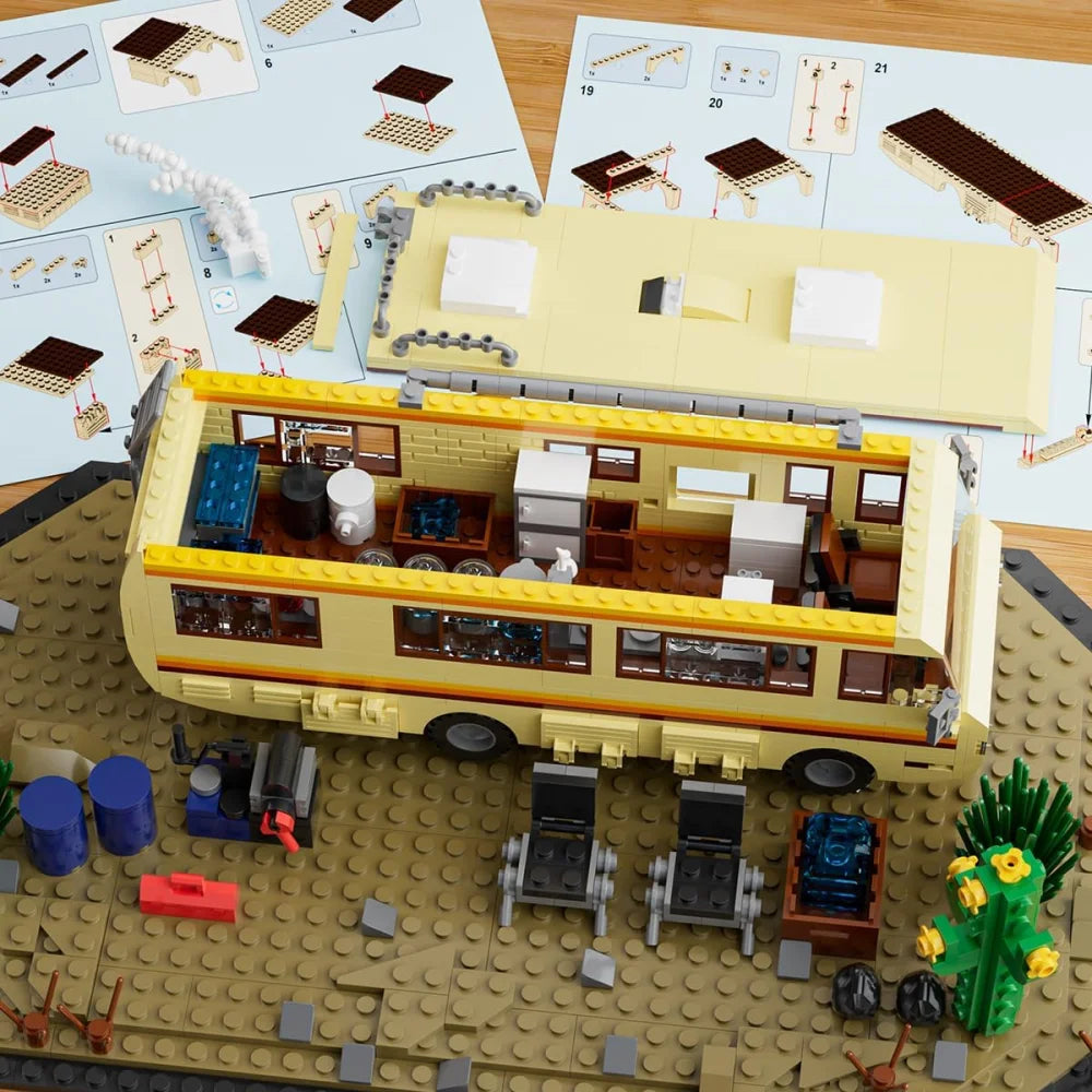 Breaking Bad RV 904PCS Adventure Camper Building Blocks MOC Bricks Breaking Bad RV Building Blocks