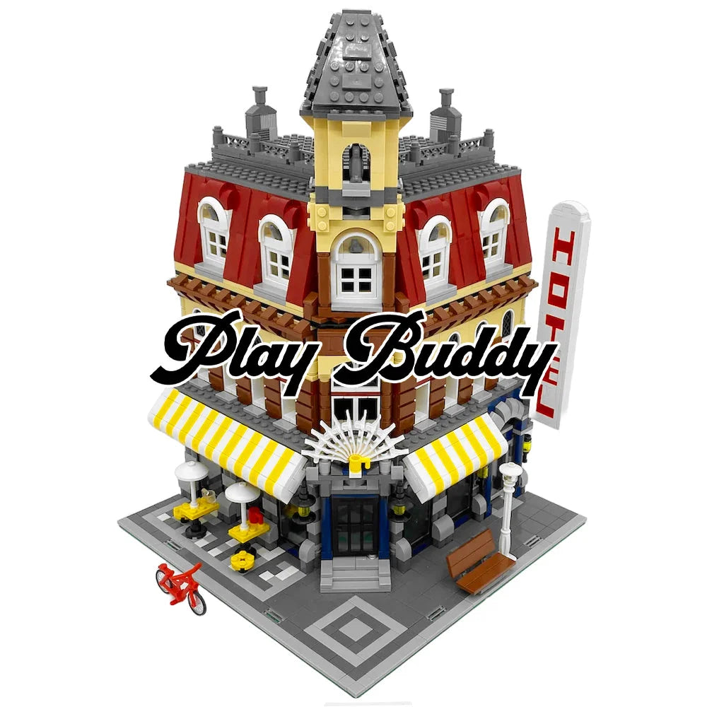 Café Corner Creator Building Blocks 2058PCS w/ 3 Figures (10182) ABS Kit Cafe Corner Building Blocks