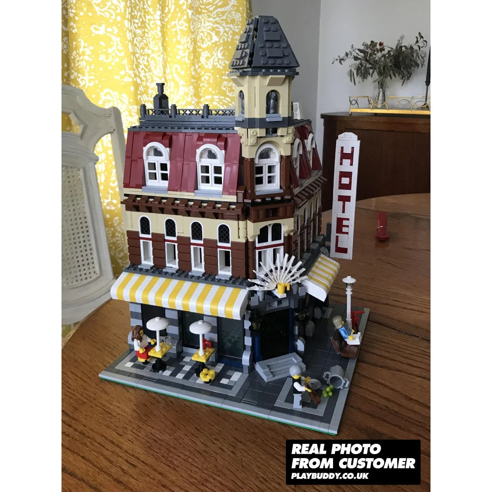 Café Corner (10182) 2058PCS Modular Building Blocks w/ 3 Figures - Cafe Corner - Building Blocks