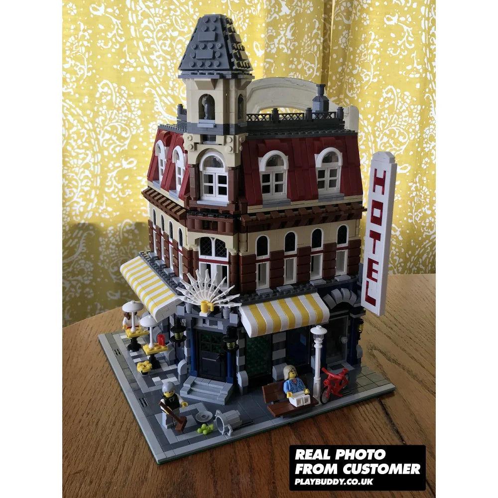 Café Corner (10182) 2058PCS Modular Building Blocks w/ 3 Figures - Cafe Corner - Building Blocks