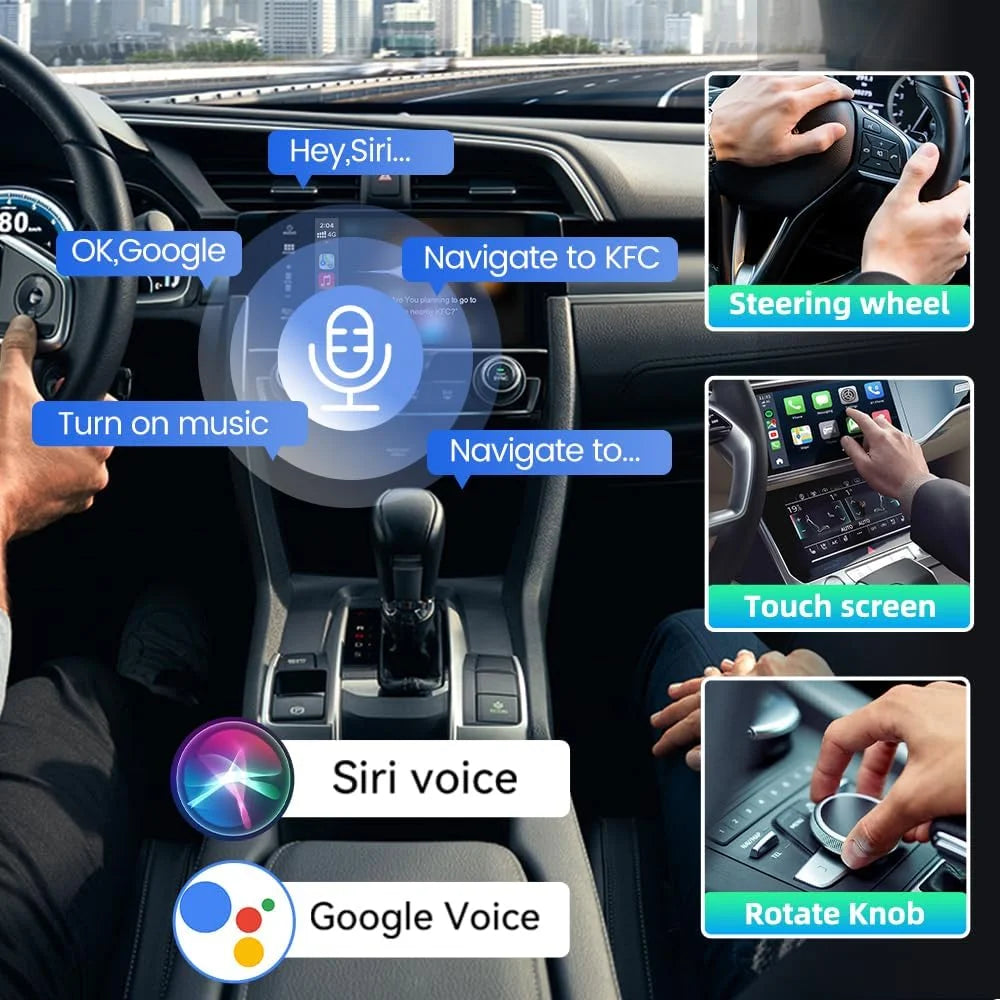 CarlinKit Android 13 Wireless CarPlay AI Box Android Auto LED Multimedia Player Apple CarPlay & Android Auto
