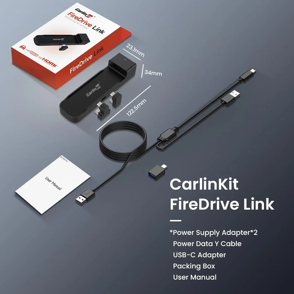 CarlinKit FireDrive CarPlay to HDMI Cable Adapter for Fire TV Stick Streaming CarlinKit FireDrive Apple CarPlay &