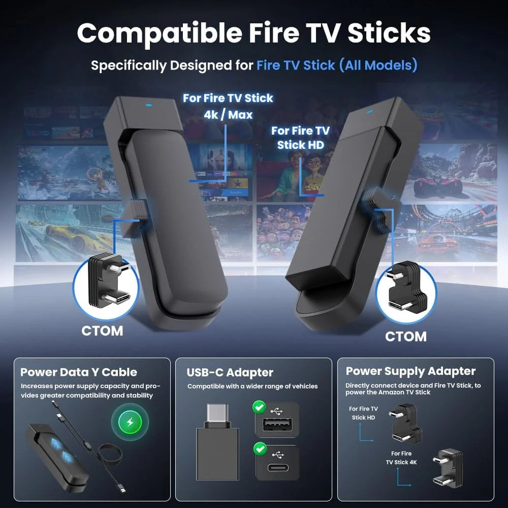 CarlinKit FireDrive CarPlay to HDMI Cable Adapter for Fire TV Stick Streaming CarlinKit FireDrive Apple CarPlay &