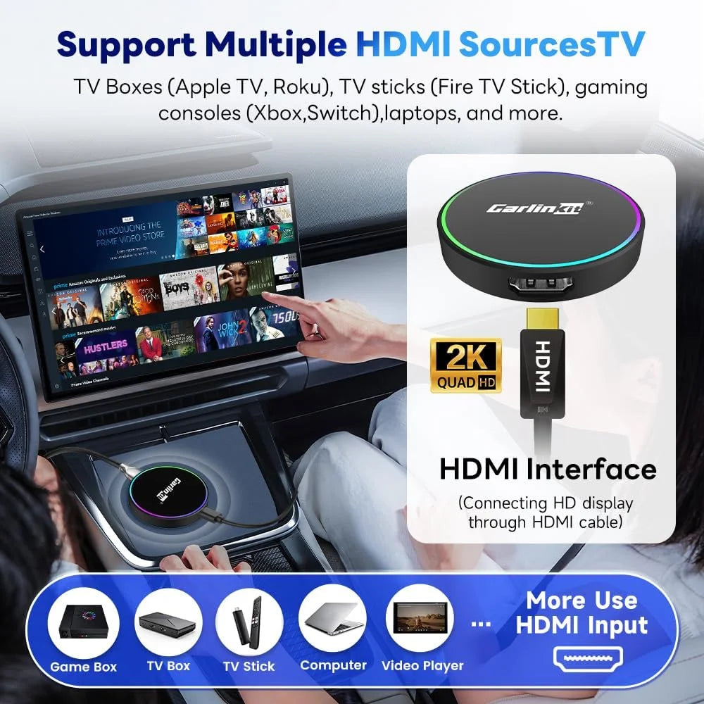 Carlinkit HD2CP Pro HDMI TV Streaming Wireless CarPlay & Android Auto Adapter Carlinkit HD2CP Pro Apple CarPlay &
