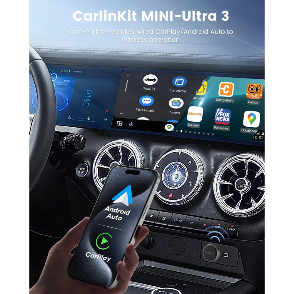 CarlinKit Mini Ultra 3 CarPlay & Android Auto Adapter OEM Wired To Wireless CarlinKit Mini Ultra 3 Apple CarPlay &