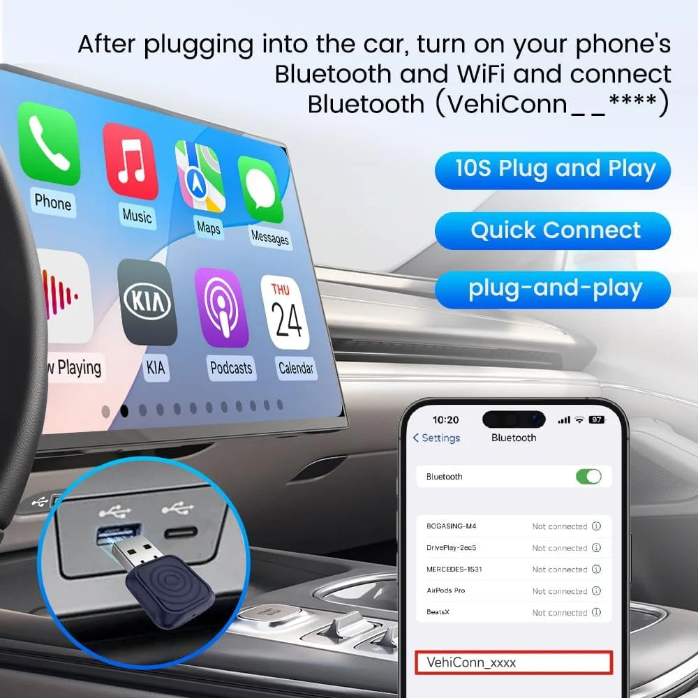 CarlinKit Mini ULTRA Wireless Apple CarPlay & Android Auto Adapter CarlinKit Mini ULTRA Apple CarPlay & Android Auto